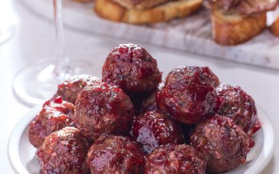 Cranberry Glazed Veal Meatballs