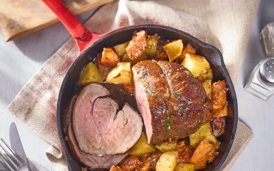 Maple Braised Veal Roast with Two Potatoes