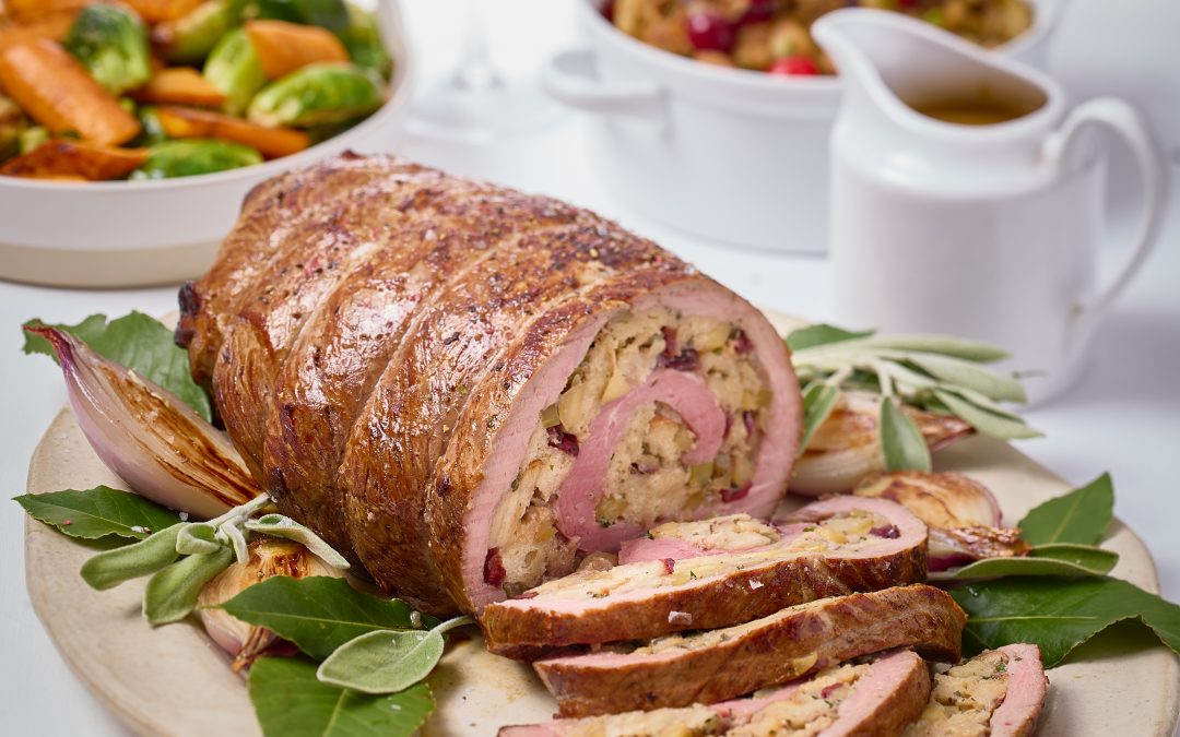 Stuffed Veal Eye of Round with Sage and Apple Stuffing