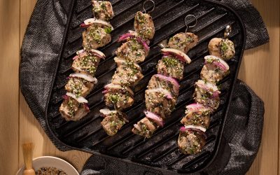 Everything Bagel Veal Kebabs by Chef Ted Reader