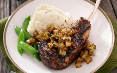 Balsamic Pear Veal Chops