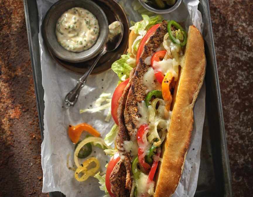 Cajun Veal Scaloppini Po’boy Sandwich with Voodoo Peppers