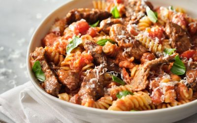 Creamy Tomato Fusilli with Veal
