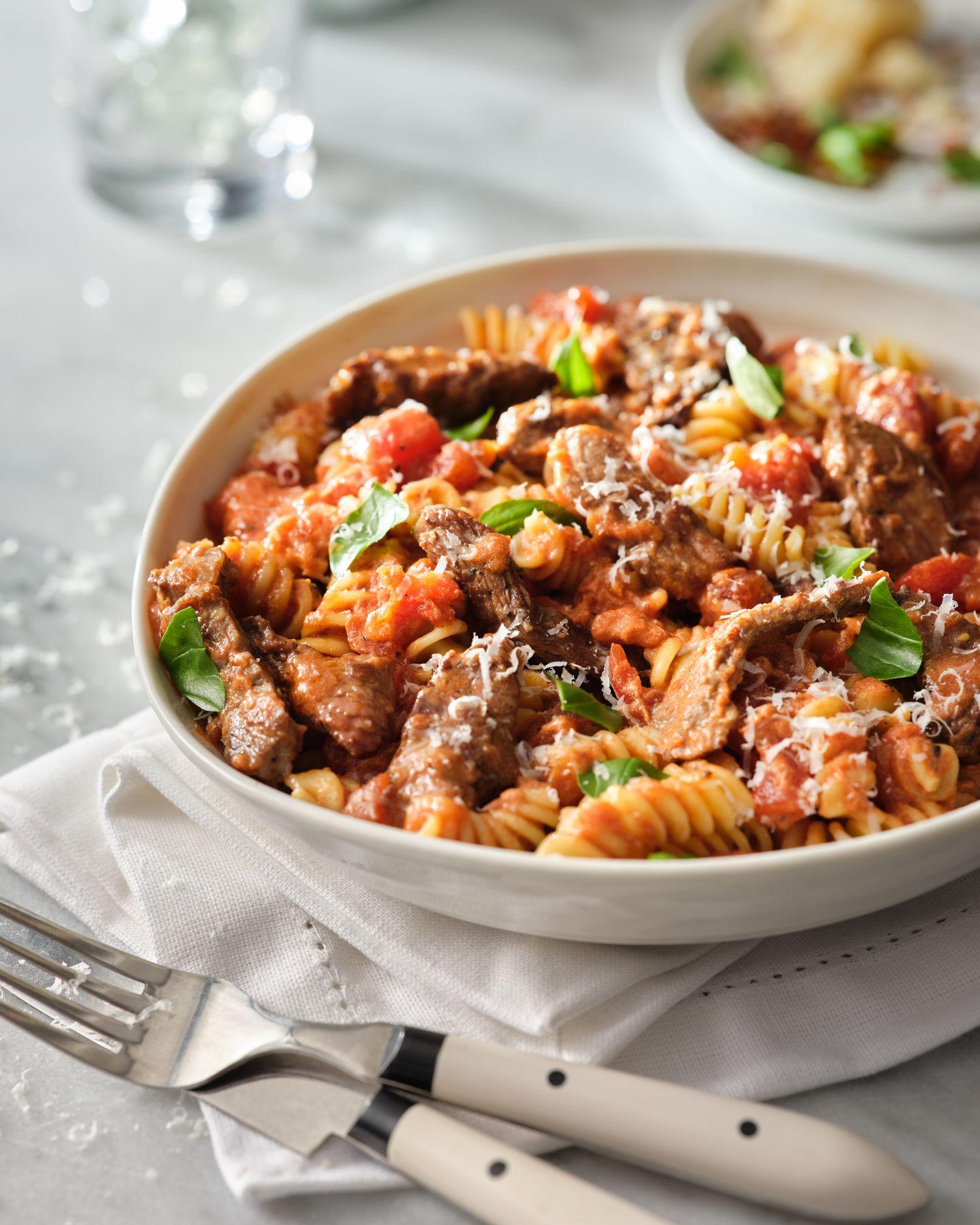 Creamy Tomato Fusilli with Veal Ontario Veal Appeal