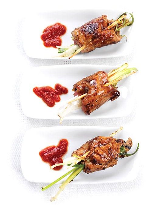 Grilled Ontario Veal Roll-Ups with Scallions