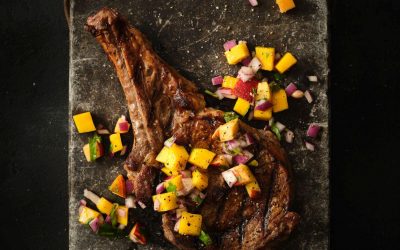 Grilled Veal Chops with Sunshine Salsa