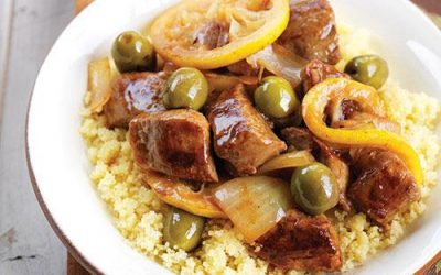 Mediterranean Stewed Ontario Veal with Lemon and Olives