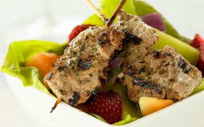 Ontario Veal Brochettes with Mojito Salad