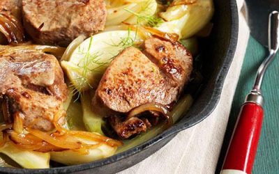 Ontario Veal Medallions with Caramelized Onion and Fennel