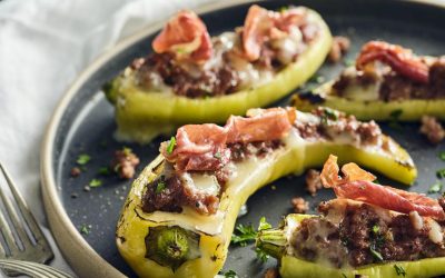 Veal & Cheese Curd Stuffed Hot Banana Peppers