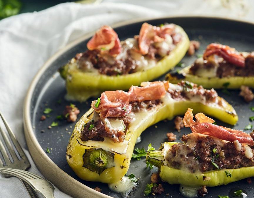 Veal & Cheese Curd Stuffed Hot Banana Peppers