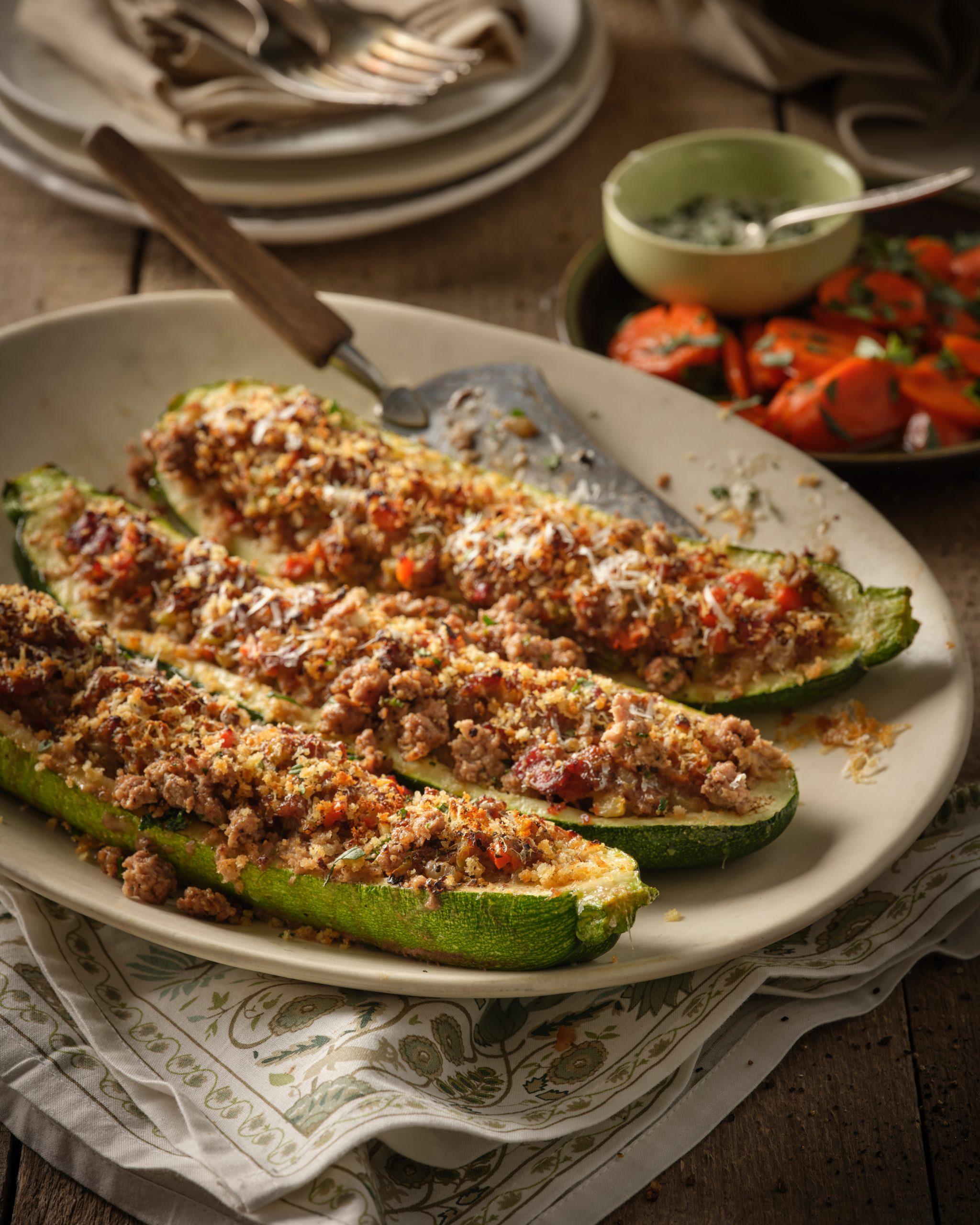 Veal Stuffed Zucchini Ontario Veal Appeal