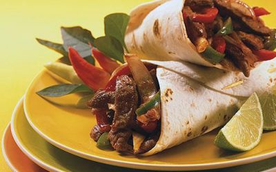 Veal and Sweet Pepper Fajitas