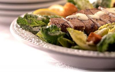 Grilled Veal Caesar Salad