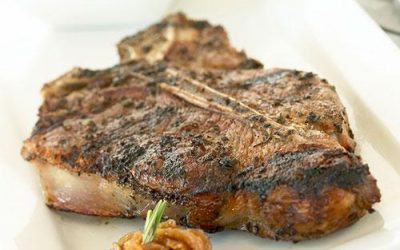 Grilled Ontario Veal T-Bone with Fig Confit