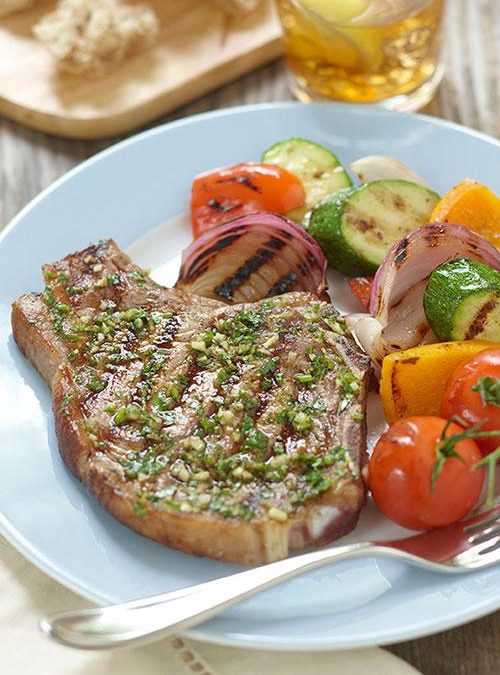 Grilled Veal Chops with Gremolata