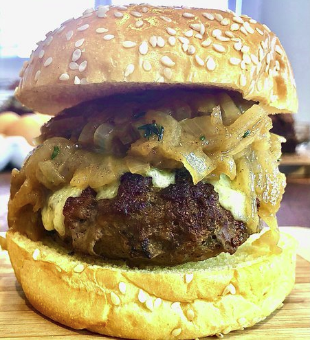 The French Onion Soup Veal Burger