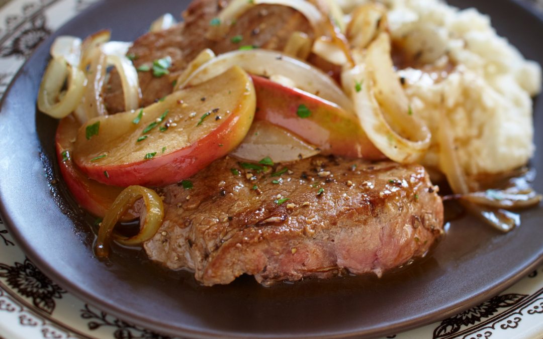 Roasted Ontario Veal Medallions with Apple Balsamic Sauce