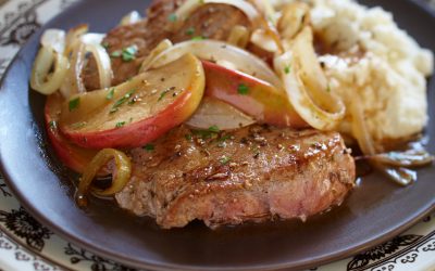 Roasted Ontario Veal Medallions with Apple Balsamic Sauce