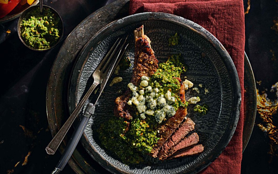 Grilled Veal Rib Chops with Chimichurri