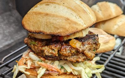 Blackened Veal Burgers with Voodoo Relish