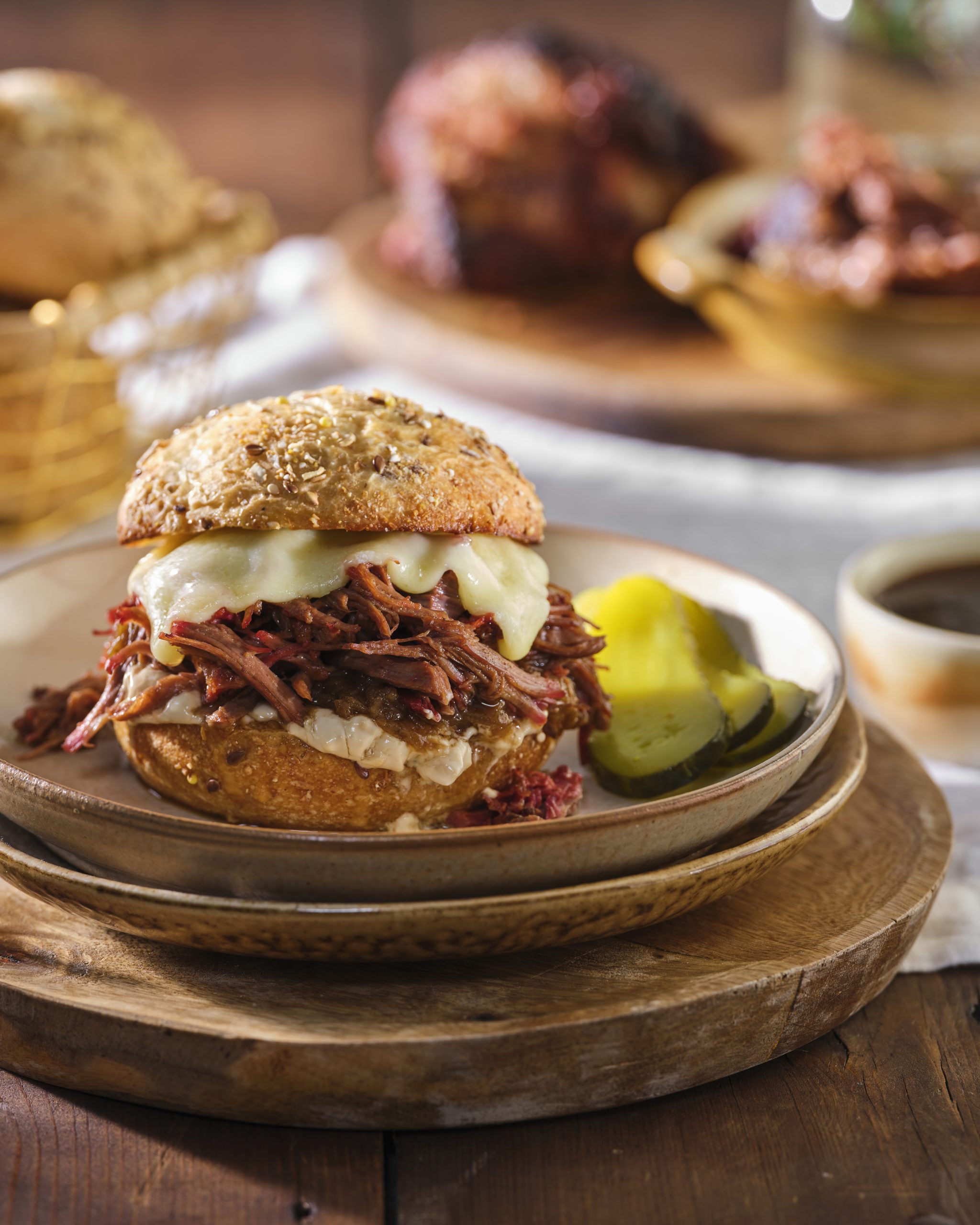 Smoked Veal Shoulder Roast with Caramelized Onion Brown Sugar BBQ Sauce