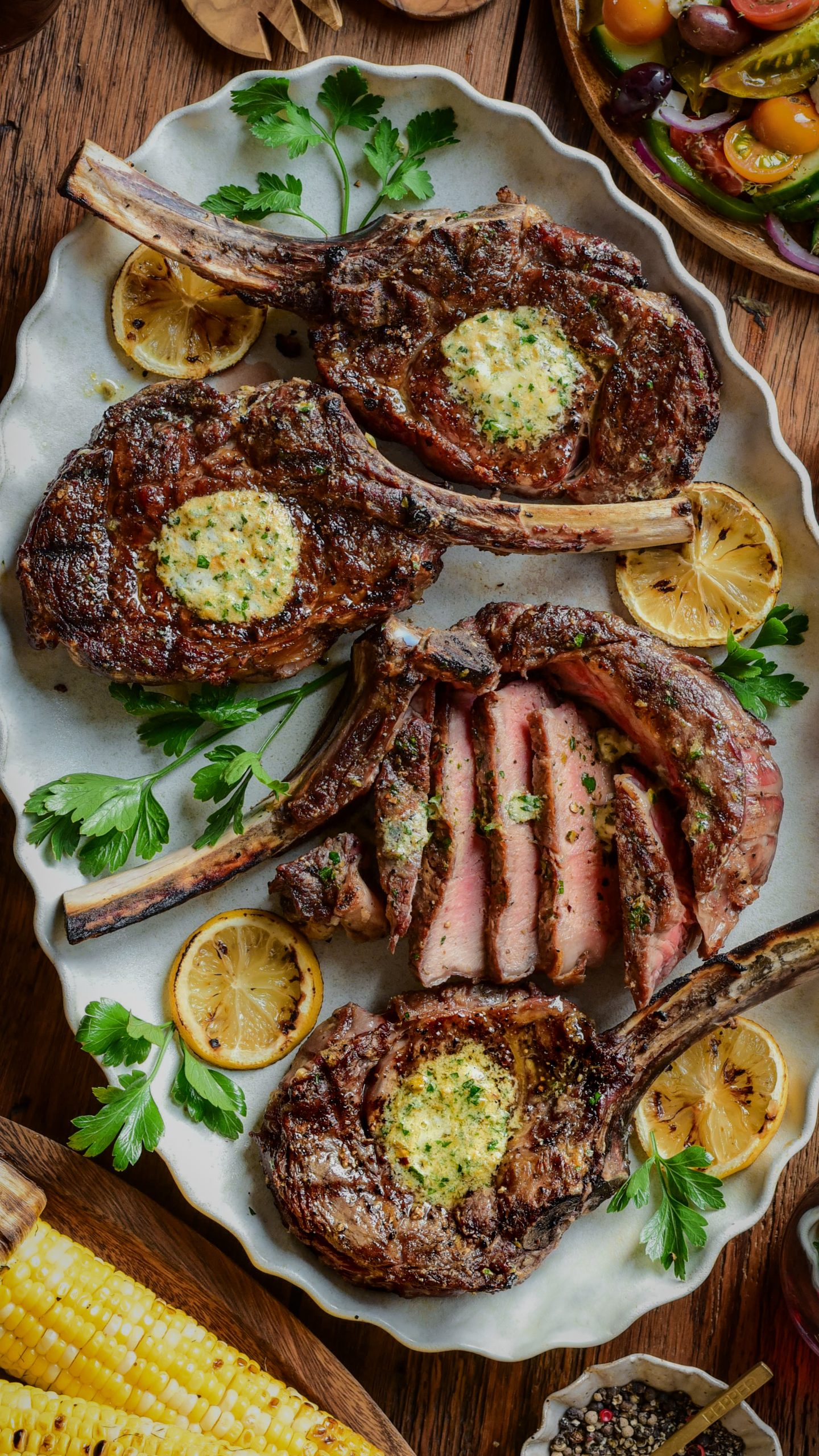 Grilled Veal Chops with Dijon Caper Lemon Butter - Ontario Veal Appeal